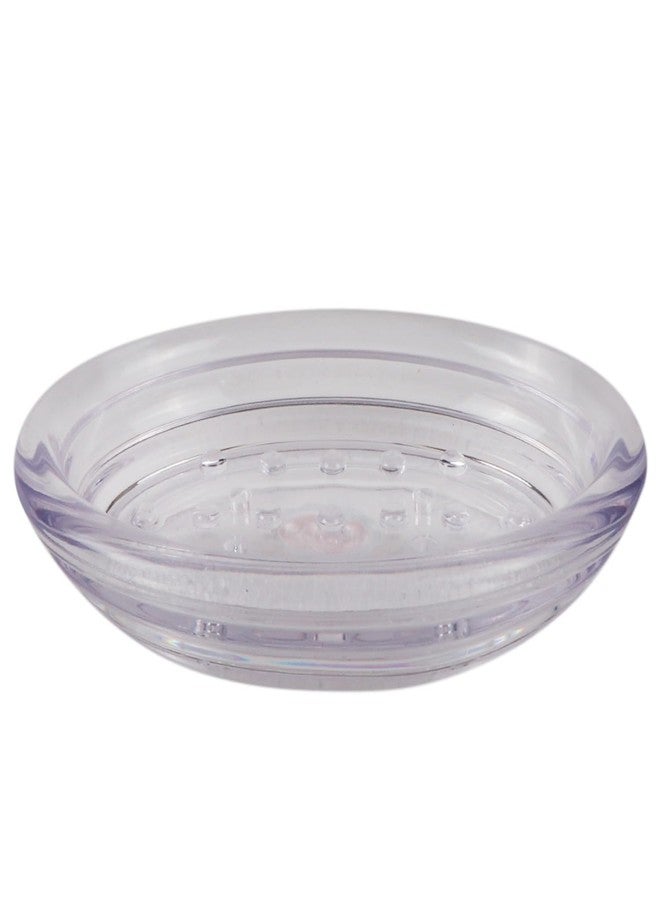 CIPLA PLAST Transparent Soap Holder for Bathroom - Self-Adhesive Wall-Mounted Soap Case, Durable Bathroom Organizer - No Drill Soap Dispenser for Wash Basin, (Pack of 2) (Multicolor, Small Oval) - Image 3